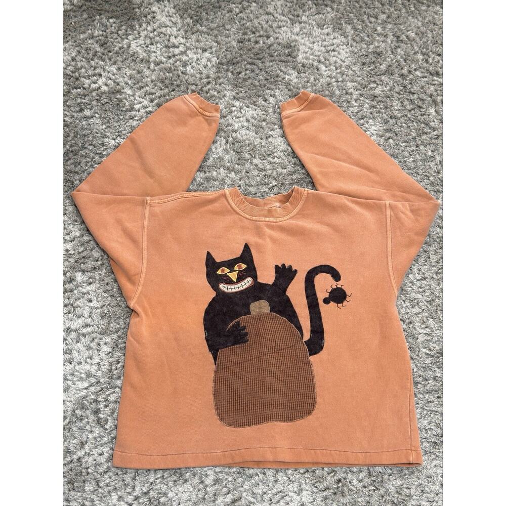 Authentic Pigment Vintage 90s Halloween Pullover Sweatshirt Unisex Size S - Picture 2 of 13